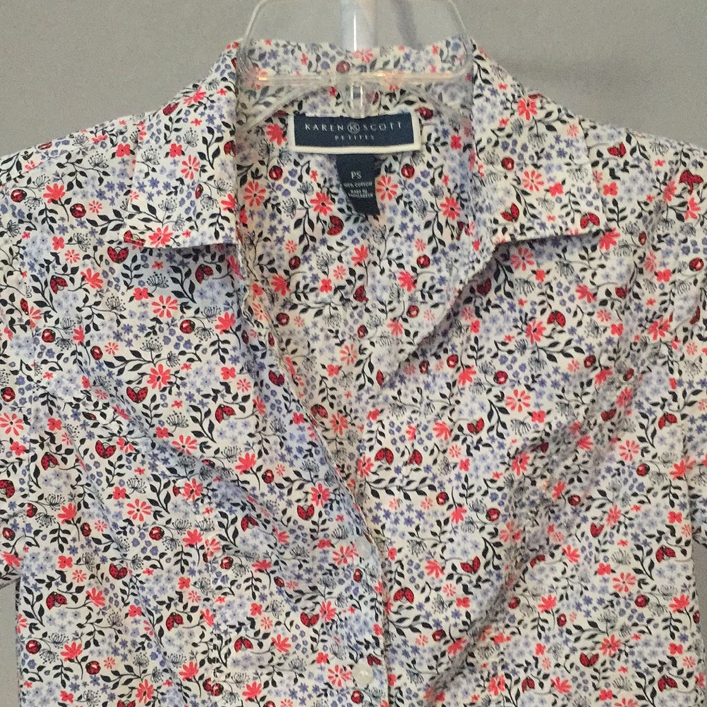 Ladybug button up shirt